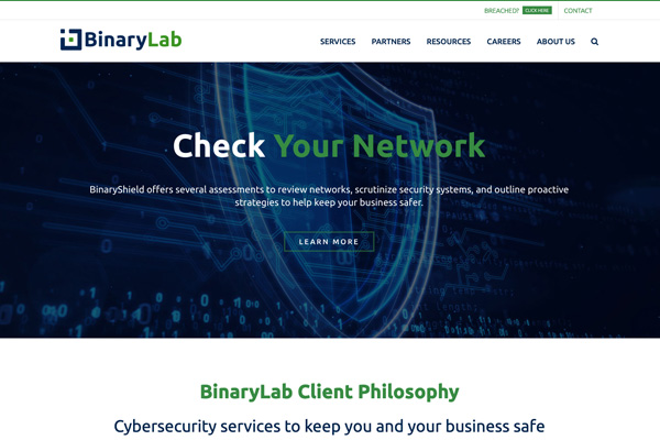 BinaryLab Website Design