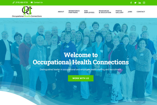 Occupational Health Connections Website Design