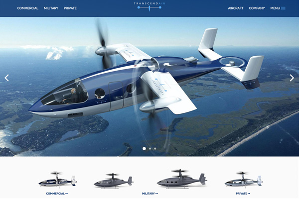 Transcend Air Website Design